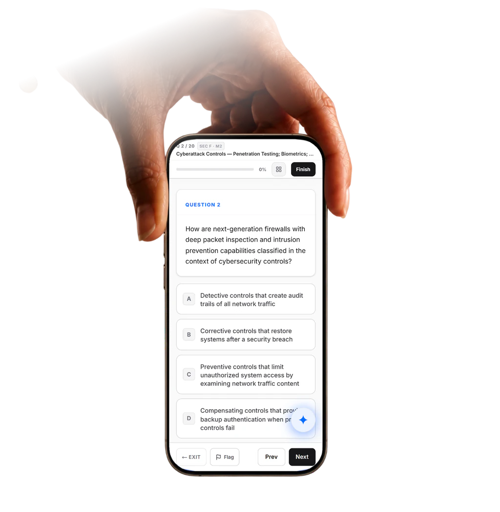 A hand holding a phone showing a ProLearn answer worked through step by step.